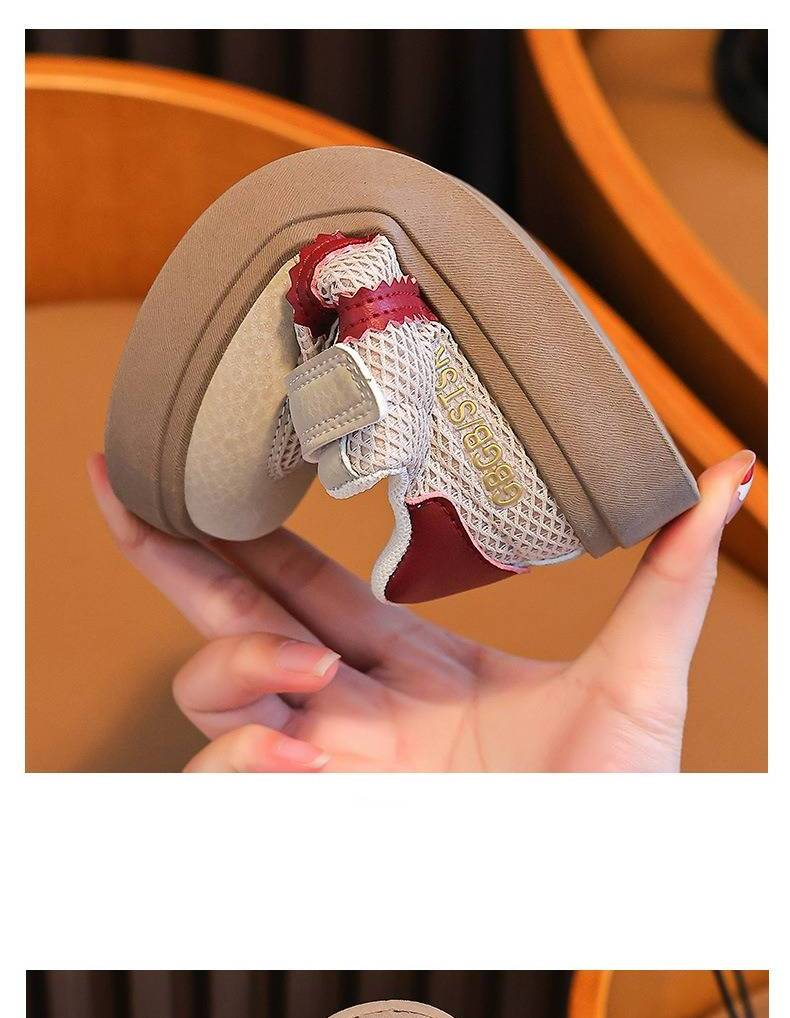 Atmungsaktive Kinder-Sneaker für Jungen und Mädchen – Leichte, flache Freizeitschuhe mit Mesh-Obermaterial und rutschfester Sohle (Schwarz/Weiß/Khaki, Größen 27–37)_voghion.com