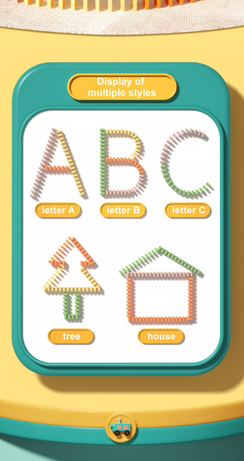 Domino Tokens Mexicain Kids Toys Electric Little Train Domino Building Block Toy Kids STEM Building Montessori Toys_voghion.com