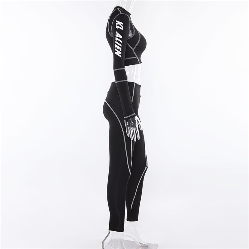 2024 frühjahr Neue frauen Gedruckt Mesh Perspektive Slim Fit Lange ärmeln Casual Set_voghion.com