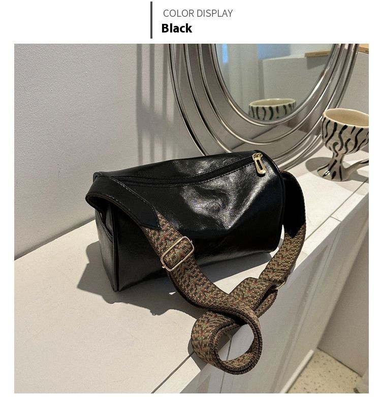 Borsa piccola retrò per donna 2024 Nuova borsa a tracolla singola con tracolla larga alla moda e casual per borsa a tracolla per ragazze_voghion.com