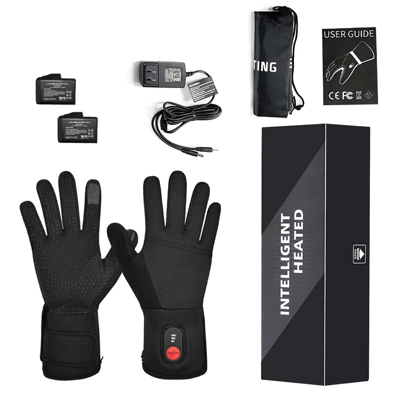 Handschuhe Elektrisch Beheizt Ski Winter Warm Unterstützung Touchscreen Handschuh Männer Frauen SnowboardingThermal Skifahren Liner für_voghion.com