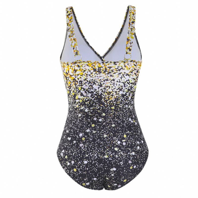 Vêtements pour femmes Nouveau maillot de bain Bikini Arc-en-ciel dégradé de couleurs Grosse femme Grande taille Grosse femme Maillot de bain une pièce Bikini_voghion.com