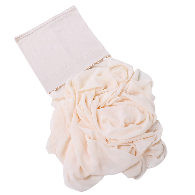 Women's Hats selling chiffon turban hat set monochrome pearl chiffon hat scarf set_voghion.com