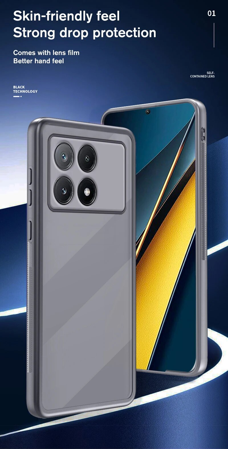 Pro Case Clear Soft Silicone Phone Cover per Xiaomi PocoX6 Protezione completa dell'obiettivo Funda PocoX6Pro Little X6Pro X 6 5G_voghion.com