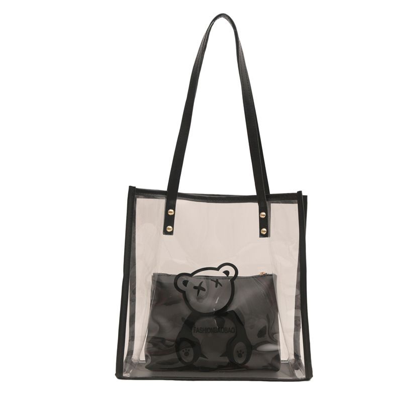 Borsa a tracolla semplice da spiaggia in gelatina casual estiva 2025, trasparente, alla moda, per le donne_voghion.com