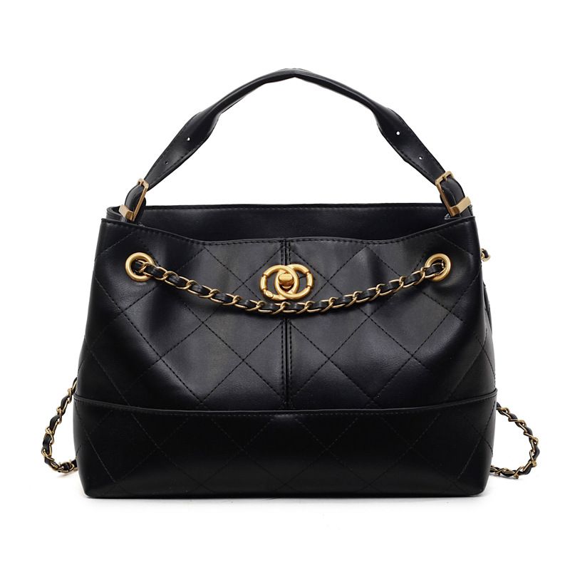 Nuova borsa a secchiello patchwork Underarm 2025 per donna, borsa a tracolla trapuntata con una sola spalla, borsa della spesa Hobo con coulisse_voghion.com