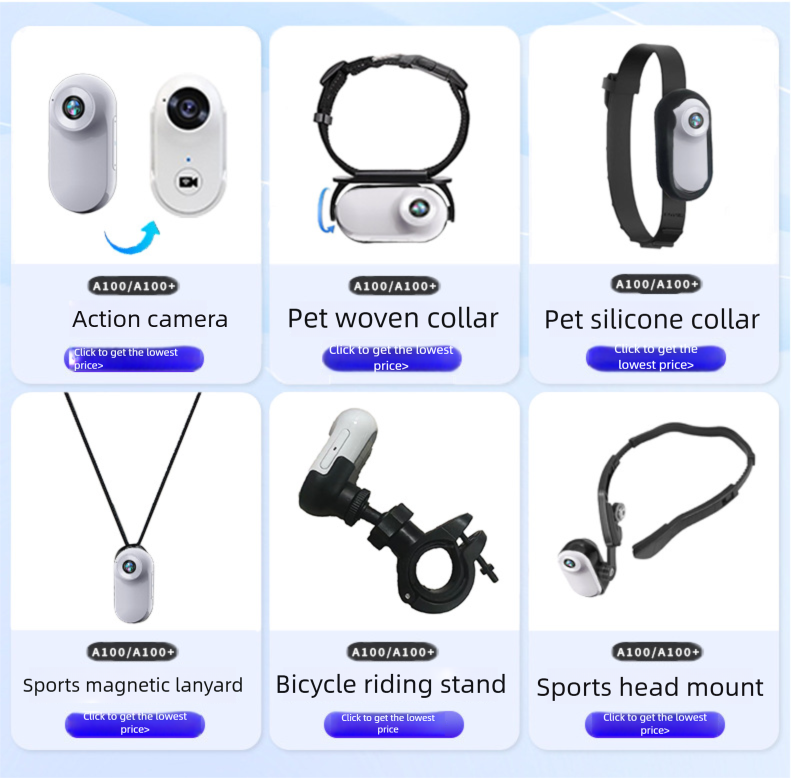Cámara de bolsillo con grabadora de movimiento HD para mascotas, ideal para niños._voghion.com