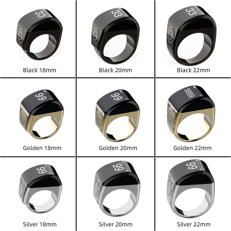 QB702 Zinc Alloy Bluetooth High-Tech Smart Ring_voghion.com