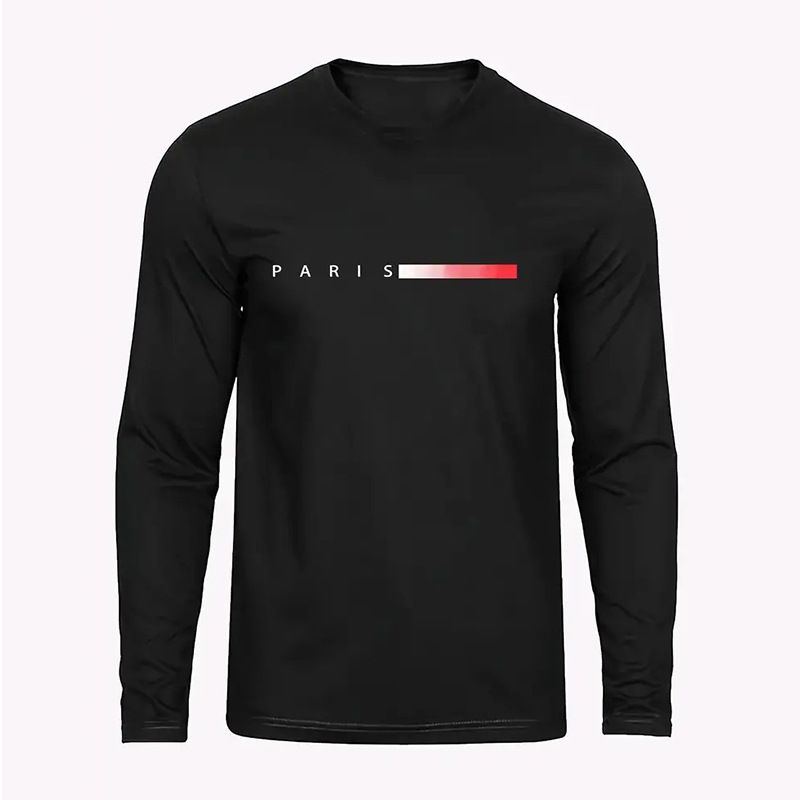 T-shirt à manches longues imprimé graphique pour homme - Coupe oversize avec lettrage 3D, polyester évacuant l'humidité pour le streetwear (tailles XXS à XXXL)_voghion.com