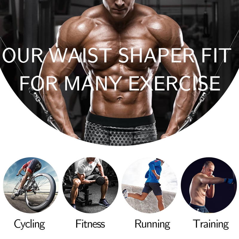 Trainer Männer Taille Abnehmen Body Shaper Fiess Gürtel Gewicht Verlust Fett Brennen Sport Gürtel Schweiß Trimmer Workout C_voghion.com