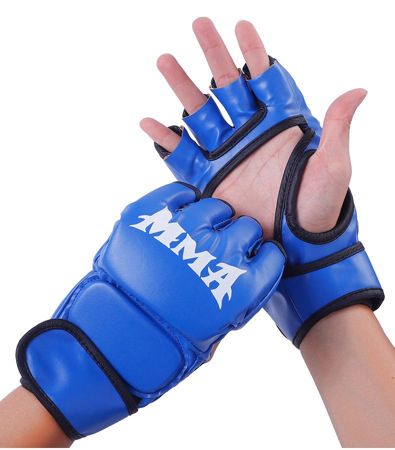 Profesionalne boksarske rokavice s pol prsti - za odrasle in otroke, primerne za sanda, borilne veščine, UFC, Muay Thai, trening MMA_voghion.com