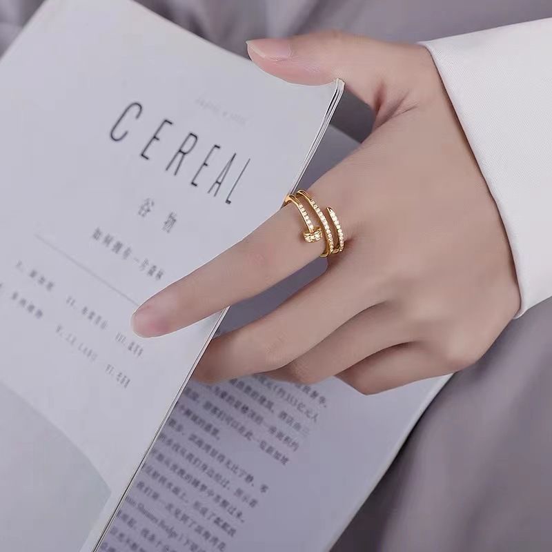 Nuovi arrivi transfrontalieri, versatile anello multistrato con diamanti scintillanti, gioielleria minimalista di alta moda con zirconi di nicchia_voghion.com