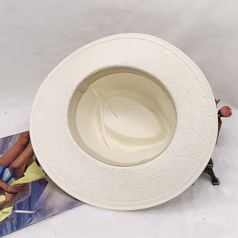 nuovo cappello da spiaggia parasole da uomo e da donna estivo da viaggio protezione solare cappello da cowboy occidentale cappello di paglia_voghion.com