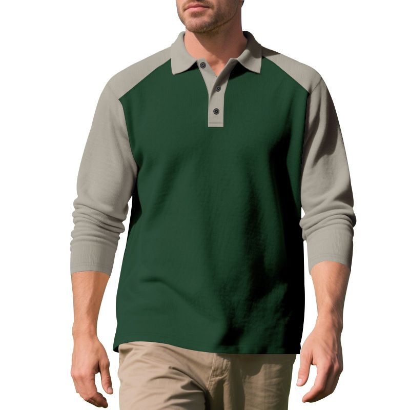 Men's Color Block Pullover Sweatshirt - Lightweight Fall Knit Hoodie For Casual & Sporty Look | Comfortable Polyester Blend | S-XXXL_voghion.com