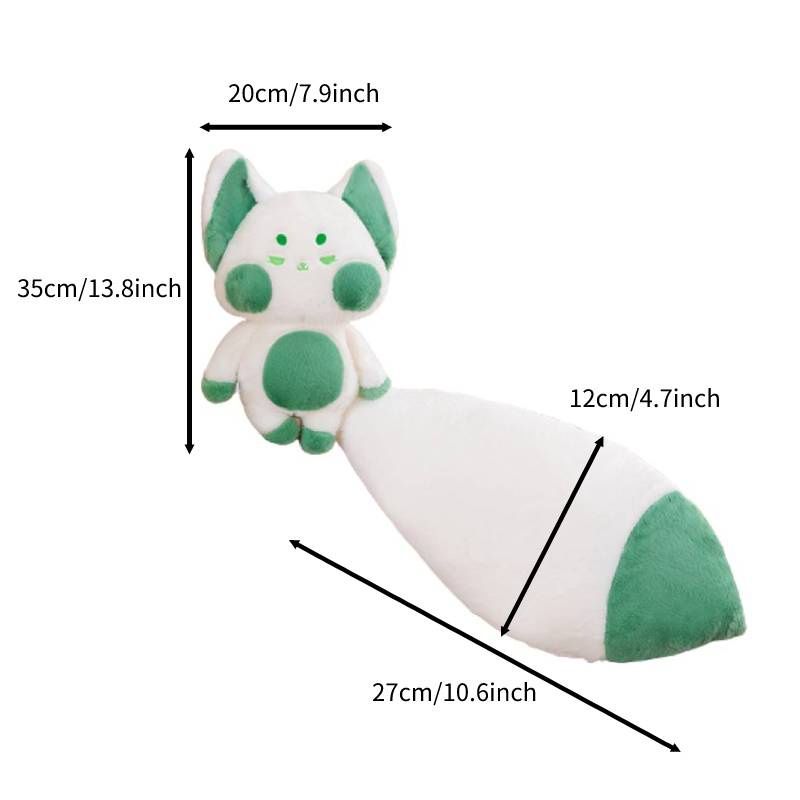 Peluche adorabile piccolo giocattolo di volpe con coda soffice_voghion.com