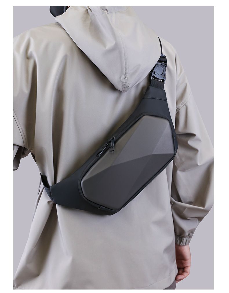 Borsa a tracolla elegante da uomo - Borsa da petto in PU impermeabile per sport e viaggi, traspirante e resistente, essenziale per lo streetwear_voghion.com