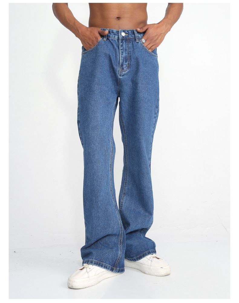 EF JEANS | 2023 Neuheit, Gerade Vielseitige Einfarbige Jeans, Für Damen Und Herren Gleich, Nicht Elastisch, Leicht Gezogen Dunkelblau_voghion.com