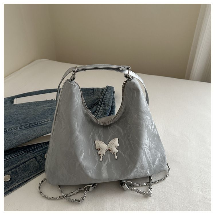 Fashion Butterfly Backpack For Women - Versatile Shoulder Bag With Chain Strap, Large Capacity Tote For School, Work & Travel_voghion.com