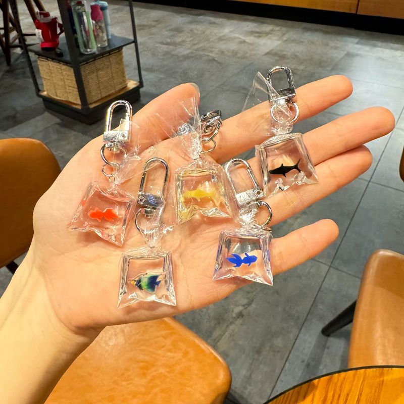 keychain Creative Small Goldfish Fish Durable Transparent Bag Pendant Hot Sale_voghion.com