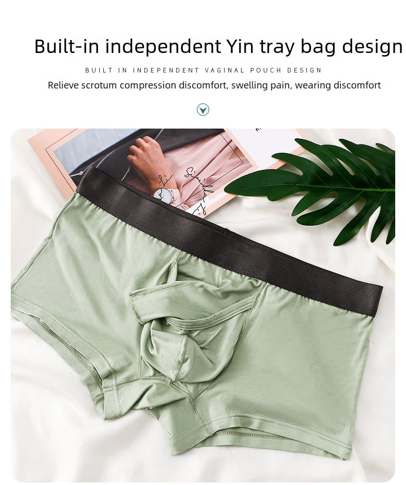 Bambusfaser-Slips für männliche Teenager Elefantennase offene Kugeltrennung Herren-Slips Boxershorts für Jungen_voghion.com
