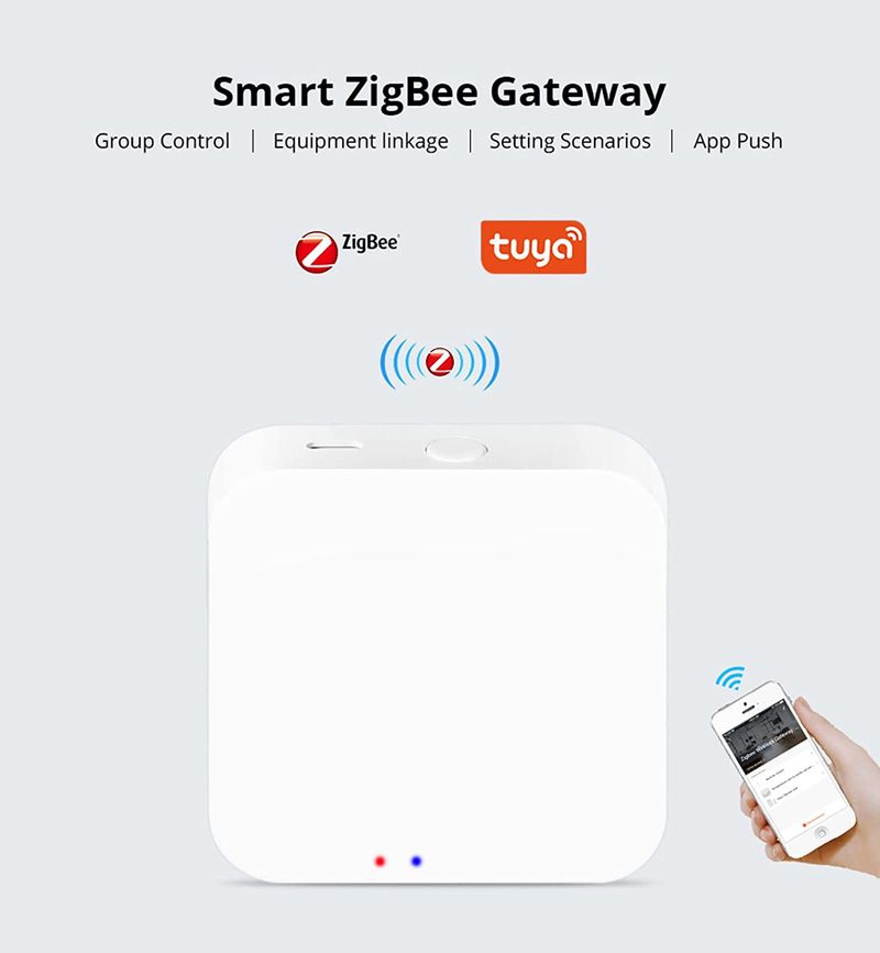 Tuya Zigbee Z.0 Gateway Hub Home Wireless Bridge Smart Life APP Remote Control Automation Device Works With Alexa Google_voghion.com