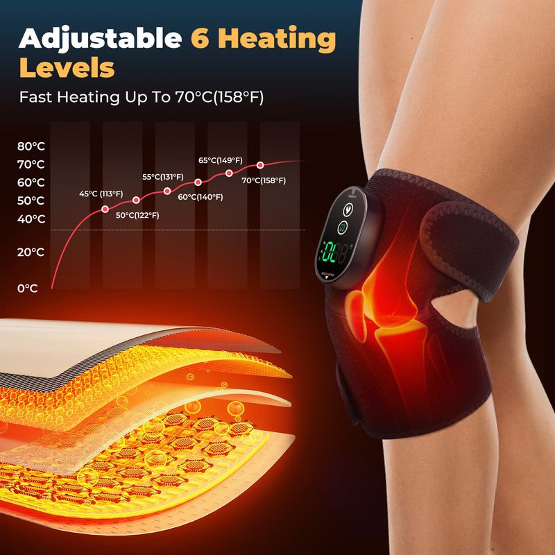 Electric Pad Fast Heating Therapy Knee Temperature Massar Arthritis Physiotherapy Shoulder Elbow Joint Vibration_voghion.com