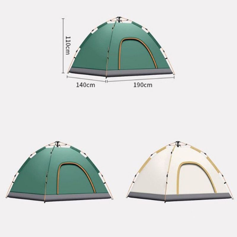 Draagbare, volledig automatische tent, snel te openen, 2-persoons, dubbele deur, opvouwbare kampeertent, tweepersoons strandtent_voghion.com