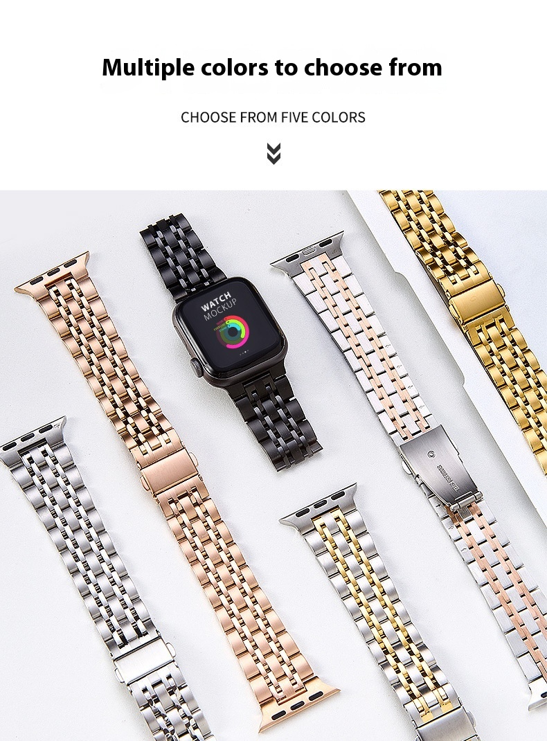 Piemērots jaunajai pilna izmēra nerūsējošā tērauda siksniņai no iwatch Series Ultra ar augstas kvalitātes metāla piederumiem vairākās krāsās_voghion.com