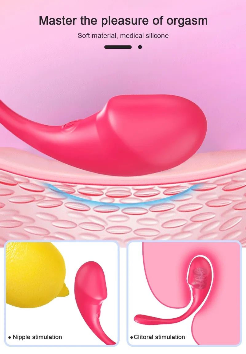 App-gesteuerter Vibrator für Frauen, Klitorisstimulator, G-Punkt-Stimulator, tragbares Liebes-Ei, vibrierendes Sexspielzeug für Erwachsene_voghion.com