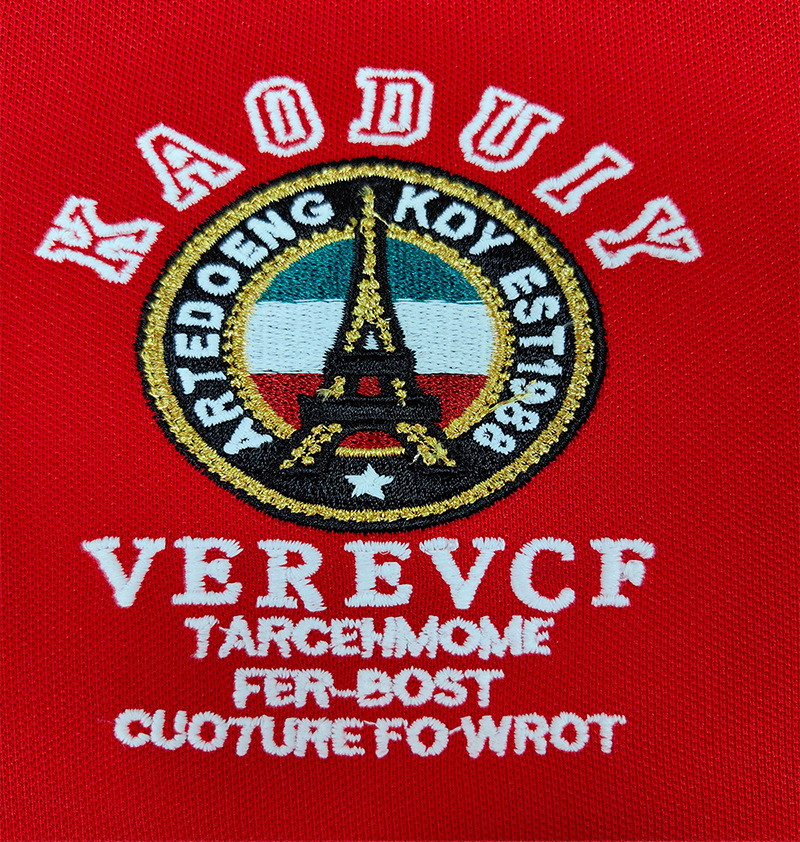 2024Sommer Neues personalisiertes Emblem Herrenkragen Kurzes gehobenes besticktes Poloshirt Halbarm Business Trend_voghion.com