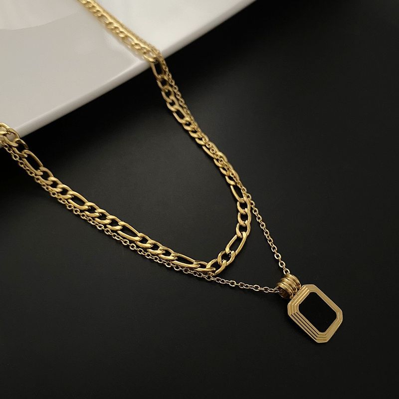 Titanium Steel Pearl Necklace For Women's New Super Immortal Double Layer Layered Light Luxury Collar Chain With Unique_voghion.com