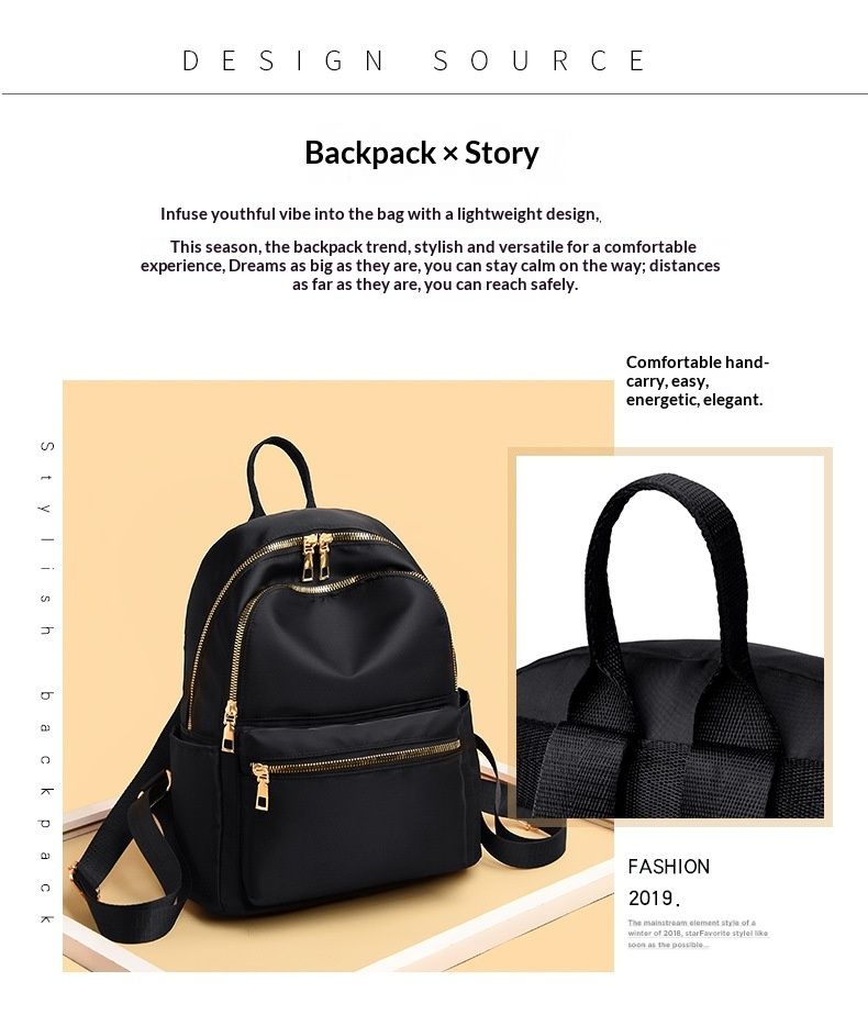 Satin Satin Factory Direct Sales 2024 New Trendy Korean Version Versatile Single Shoulder Crossbody Fashion Oxford Cloth Backpack_voghion.com