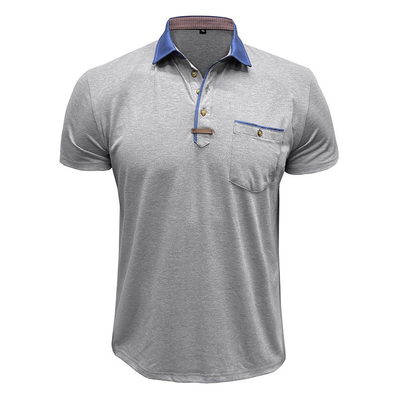 Grenzüberschreitende Sommer europäischen und amerikanischen Herren Kurzarm Revers T-Shirt, Außenhandel Herren Polo Shirt Casual Top Großhandel_voghion.com
