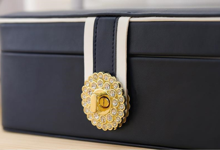 Enostavna prenosna škatla za shranjevanje nakita Vrhunska odlična potovalna škatla za organizatorje nakita velike zmogljivosti Torba_voghion.com