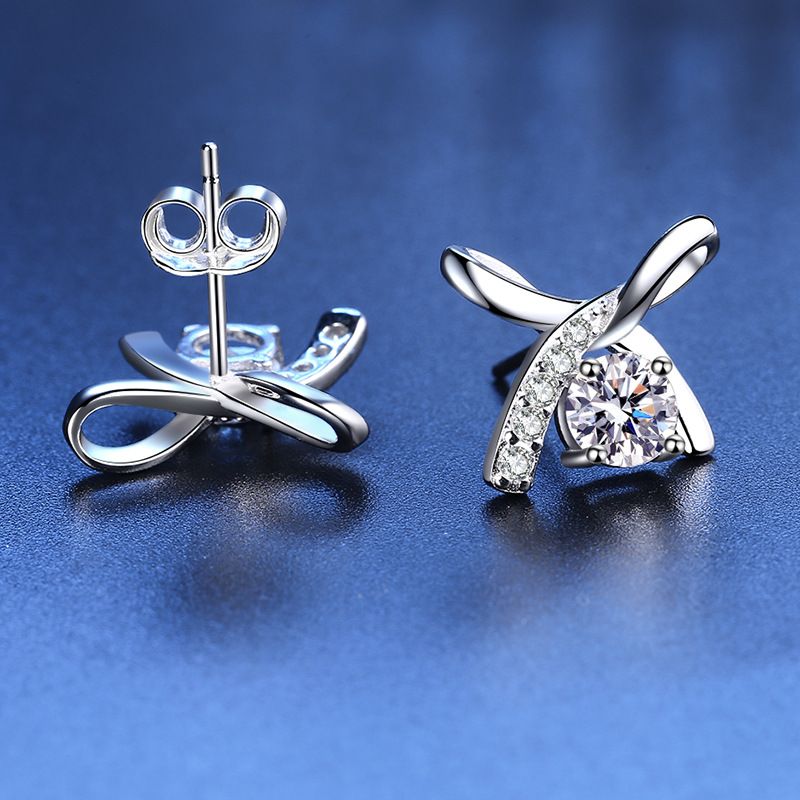 Tancise Moissanite hõbekõrvarõngad Rippkõrvarõngad naistele Pulmapeo kingitused_voghion.com