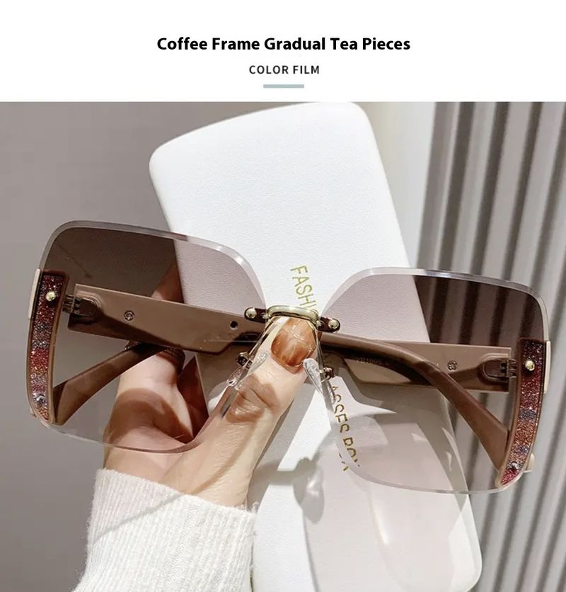 Lunettes de soleil tendance à paillettes fines pour femmes, protection UV, nouveau style 2025_voghion.com