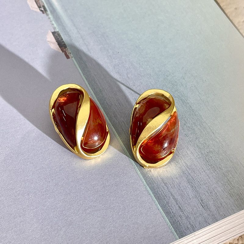 French Style Crystal Beaded Antique Vintage Brown Glass Bead Choker Necklace_voghion.com