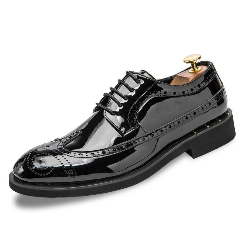 TerraStride Boots Blue Enchantress Xiaolang Same Style Spirited Young Man Puntige Leren Schoenen Heren Casual Brogue_voghion.com