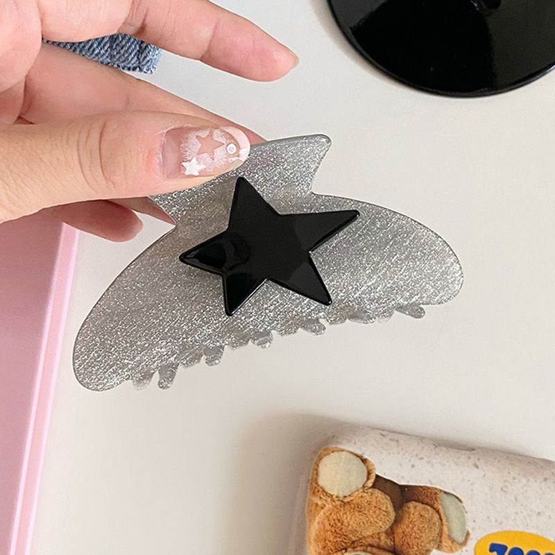 Y2g sexy dívka osobnost hvězdná grip pěticípá hvězda acetátová sponka do vlasů design jemný záblesk sladký cool zadní hlava vlásenka vlasové doplňky_voghion.com