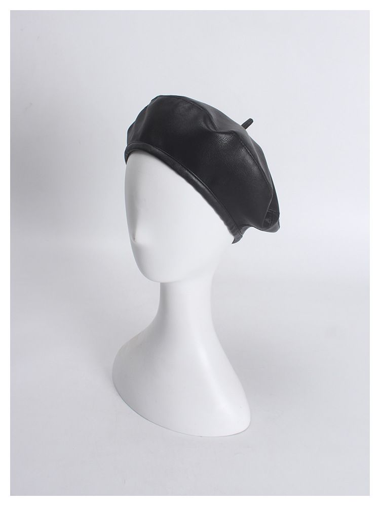 Neuheiten BUTTERMERE Leder Frauen Französisch Militär Baskenmütze Weibliche Rote Damen Kürbis Hut Einstellbar Vintage Herbst Winter Schiebermütze_voghion.com