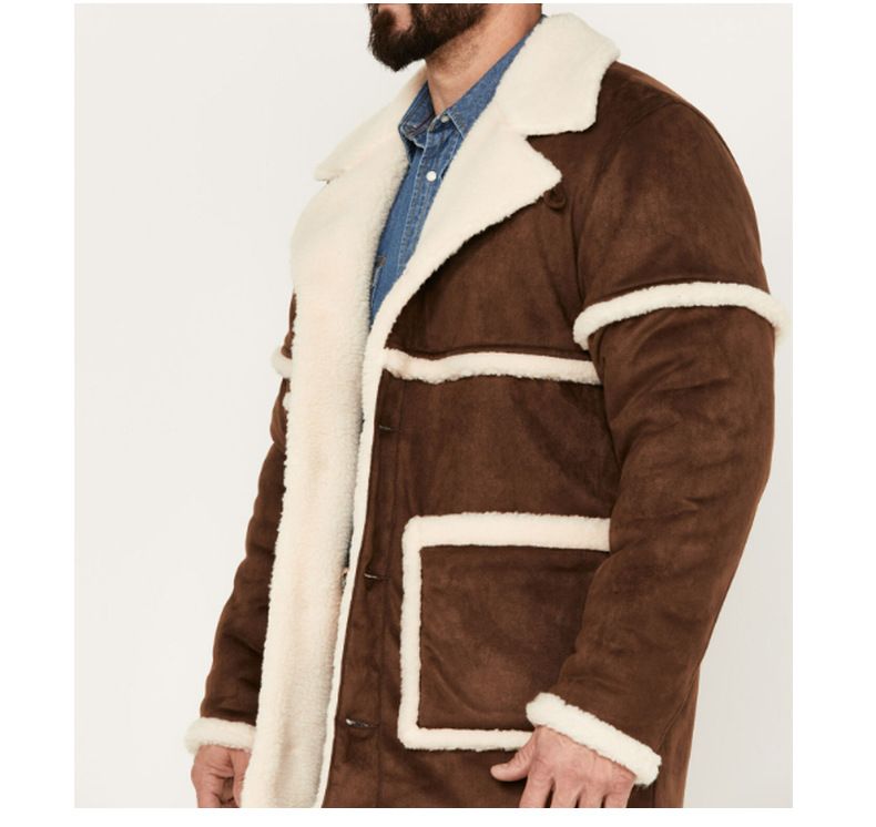2024 Heren Fluwelen Jas Verdikt Herfst/Winter Kleur Geblokt Britse Stijl Pakkraag Windjack_voghion.com