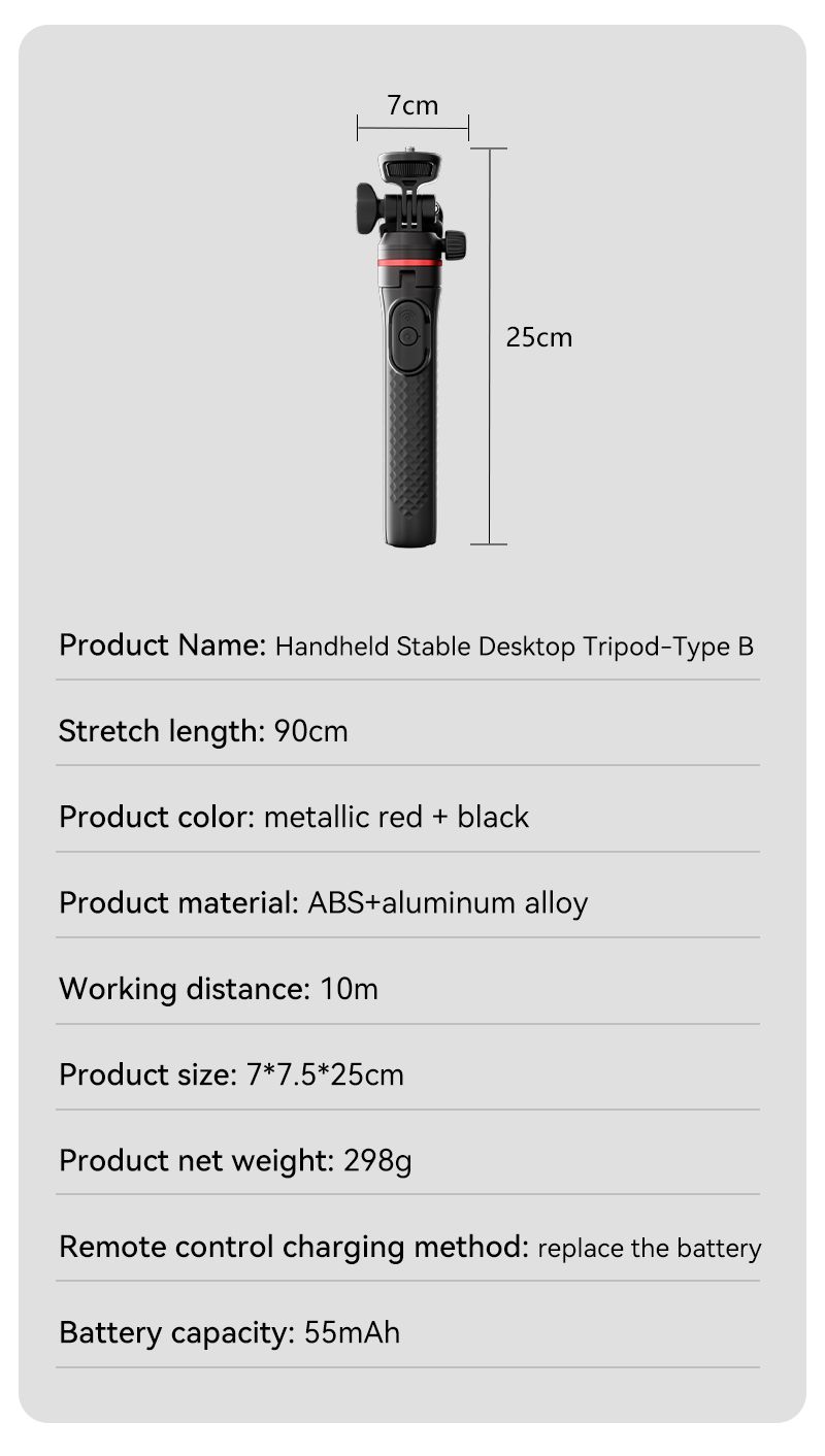 Music Festival Portable Fleksibel 90CM ultra-stabilt landingsskjelett teleskopisk håndholdt integrert live selfie stick_voghion.com