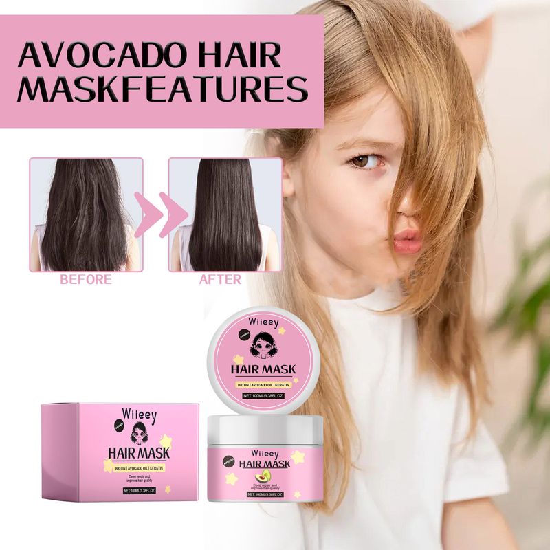 Wiieey Avocado Nutriente Maschera per capelli riparatrice luminosa, forte, liscia e nutriente Fury Split_voghion.com