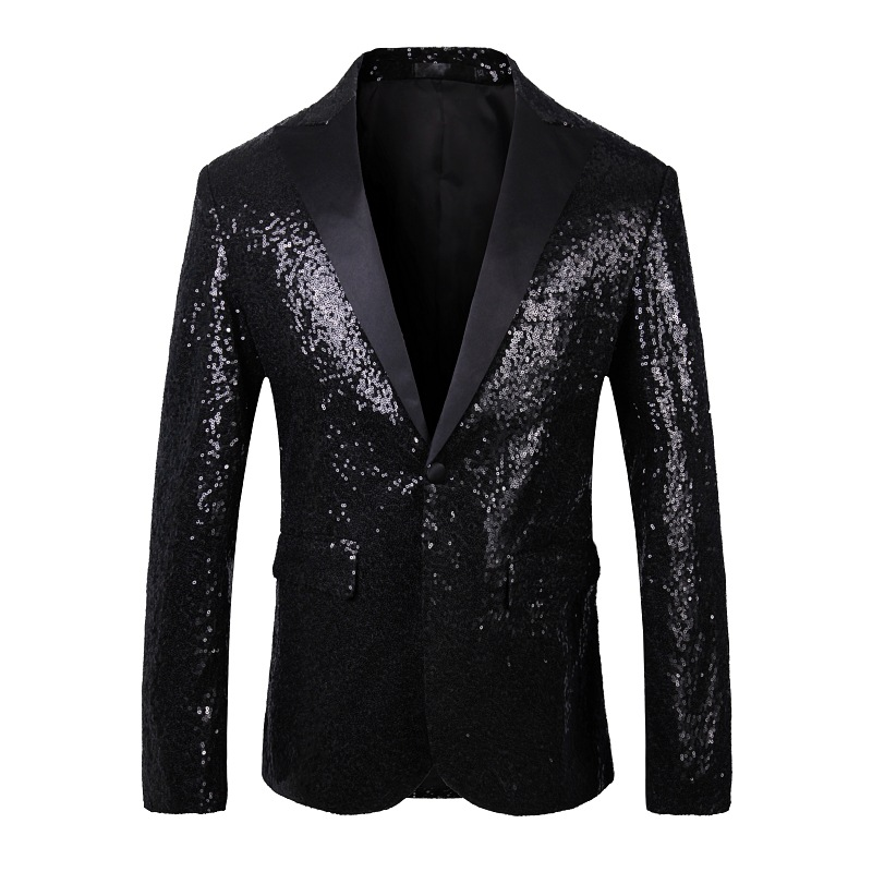 Costum bărbătesc cu paiete, costum de performanță scenică, haină, costum de baie_voghion.com