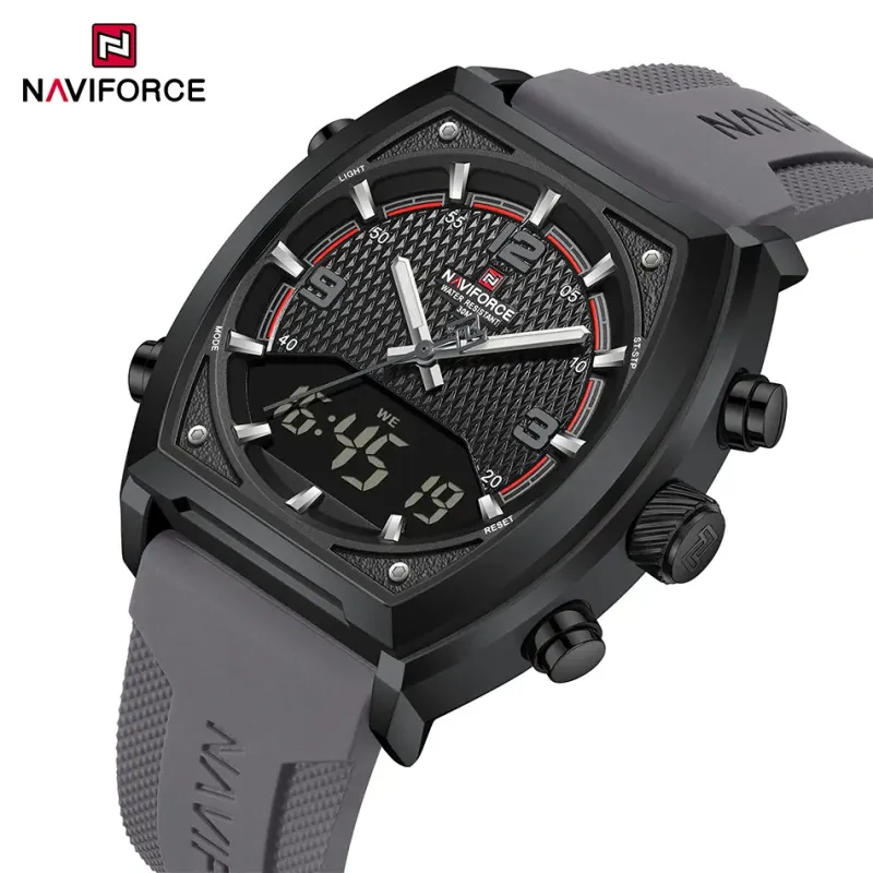 Quartz Watch For Men Digital Sports Watches Man Dual Display Alarm Wristwatch Waterproof Military Luxury Tonneau Clock_voghion.com