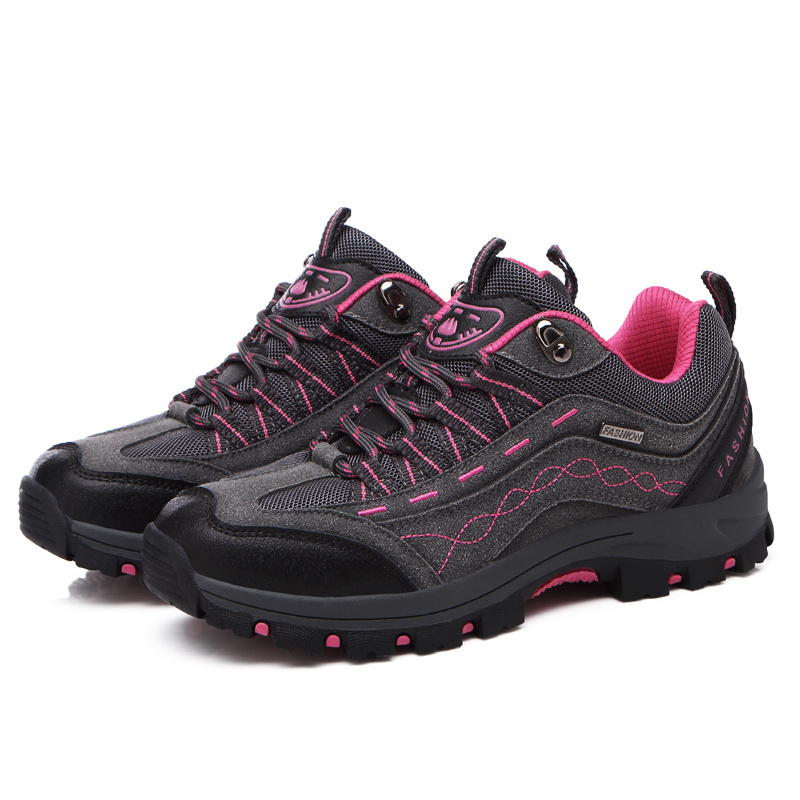 SBIP Outdoor-Sportschuhe mit runder Zehenpartie und Schnürung, dicke Sohle, rutschfeste Turnschuhe, Wandern, Trekking, Klettern, Damenschuhe, beste Qualität_voghion.com