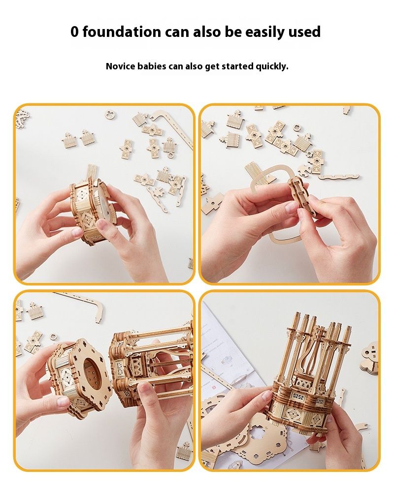 Nouveau jouet d'assemblage de puzzle en bois 3D DIY boîte de rangement de mot de passe créative_voghion.com