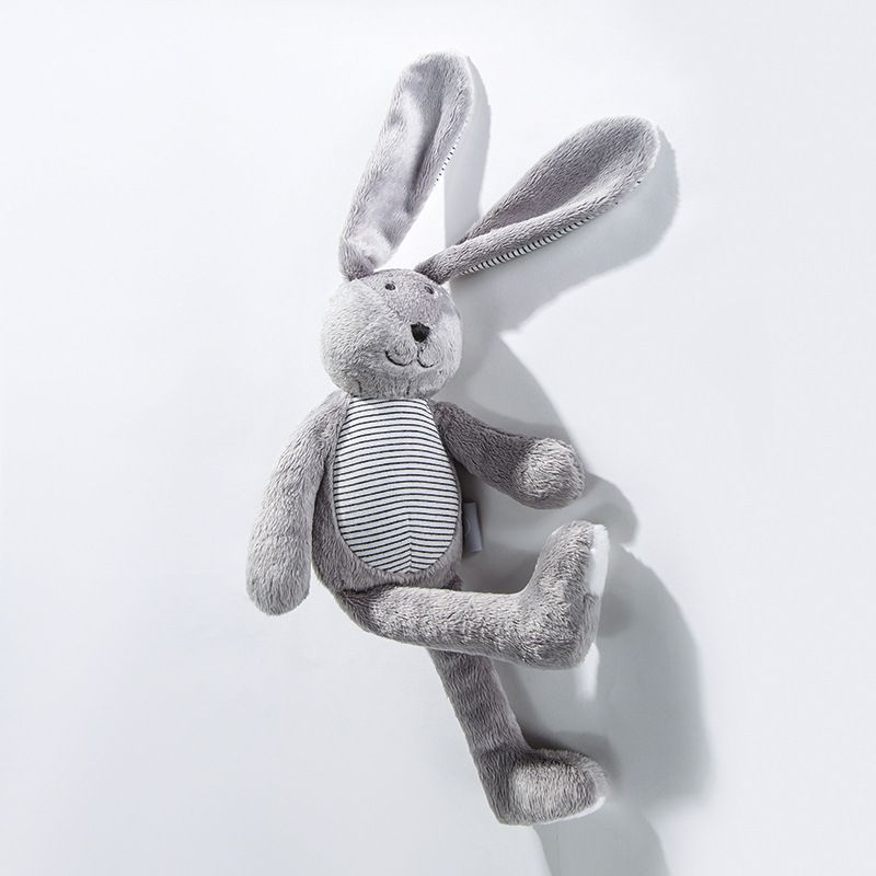 Kuscheltiere Soft Life Neues graues Kaninchen Kurzes Plüschtier Kinderschlafkomfortpuppe Kindertagsgeschenk_voghion.com