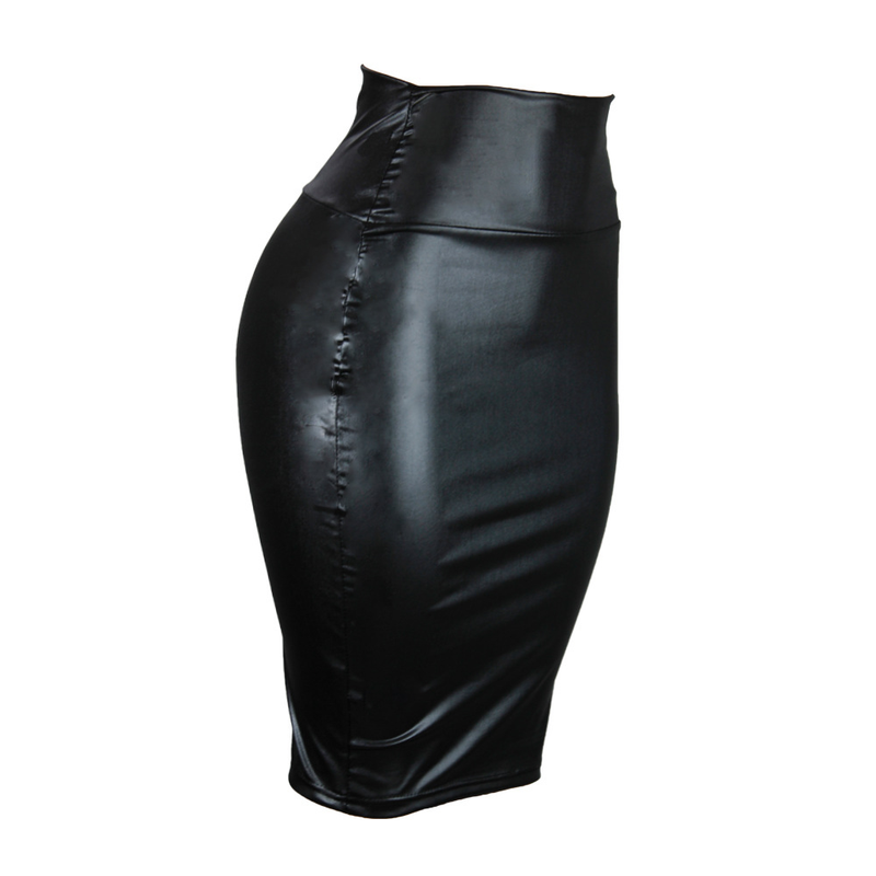 Gonna da donna gonna in similpelle gonna alla moda gonna sexy elastica a vita alta taglie forti_voghion.com