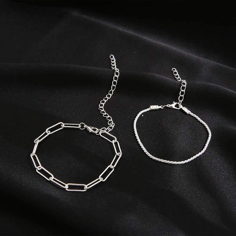 Cross-border new sparkling bracelet female ins niche design light luxury high-grade simple bracelet two-piece set_voghion.com